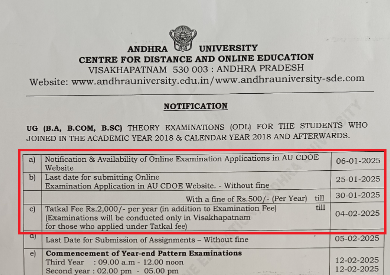 ANDHRA UNIVERSITY