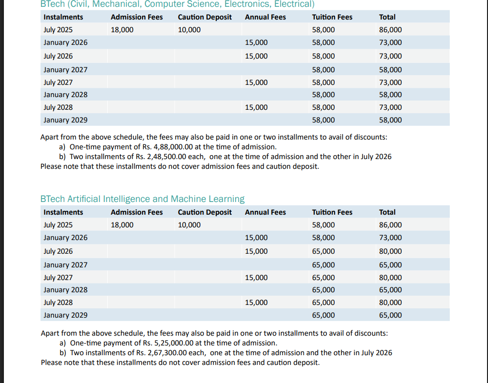 Fee Structure