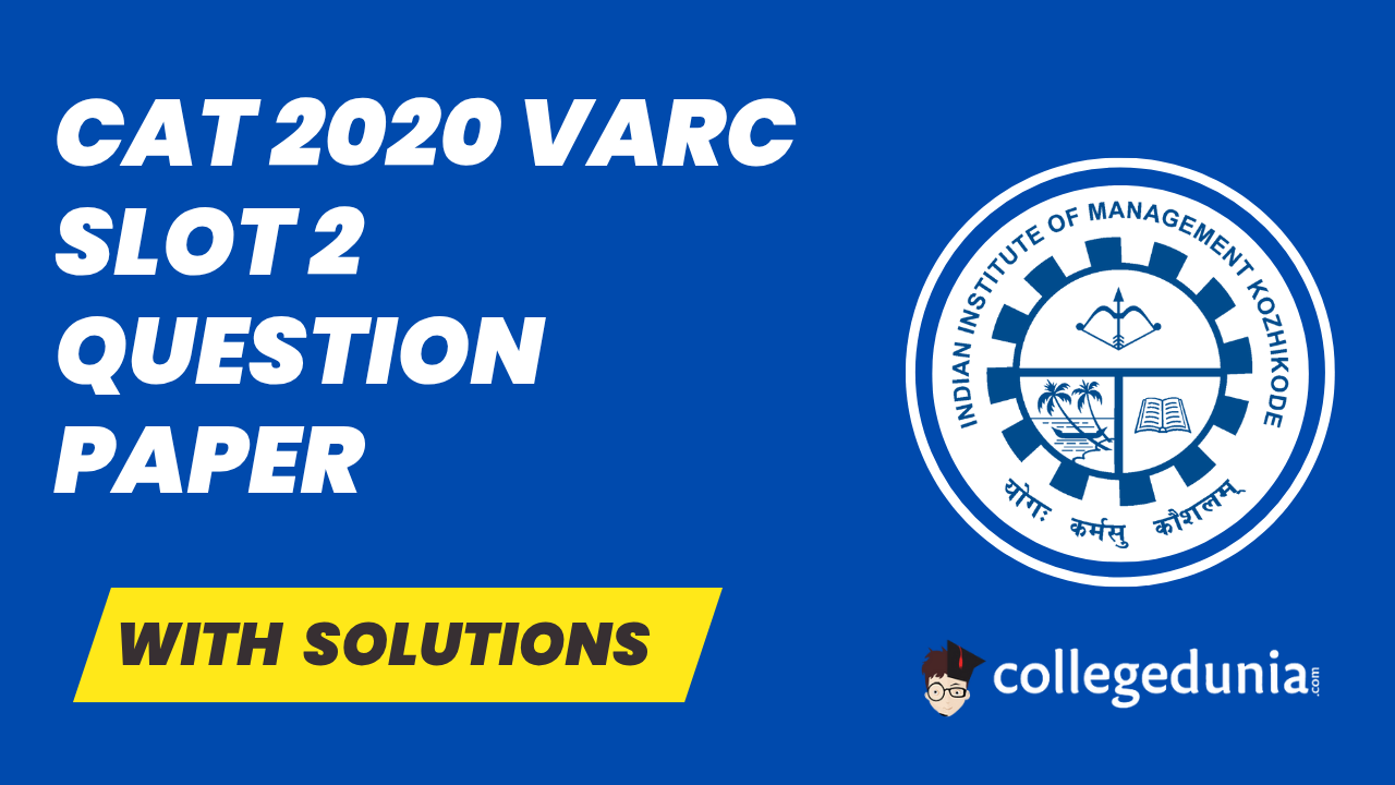 cAT 2020 VARC sLOT 2 qUESTION pAPER