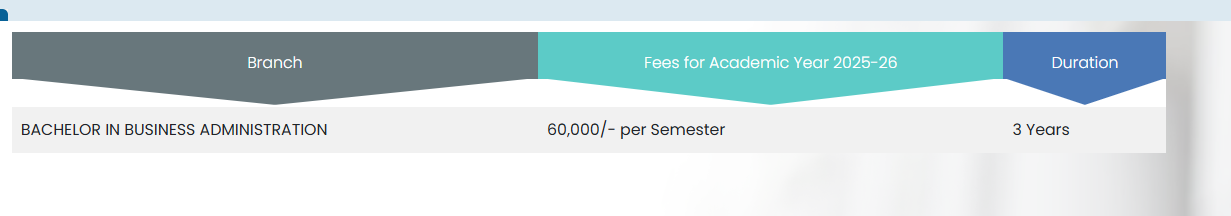 Fee Structure 2025 (As per website)-