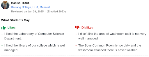 Darrang College Tezpur Student Review