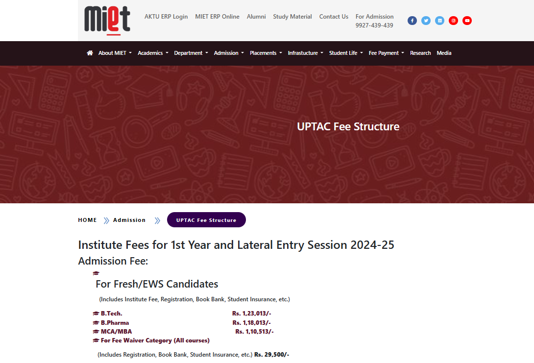 Fee Structure