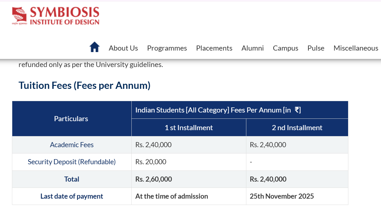 Fee Structure