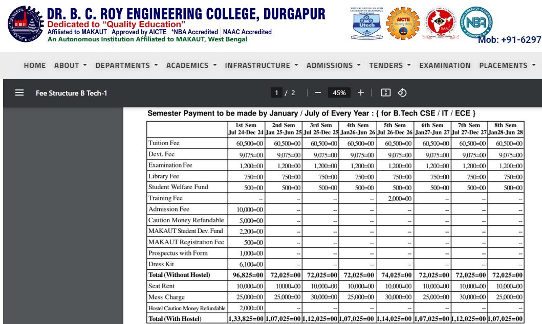 Fee Structure