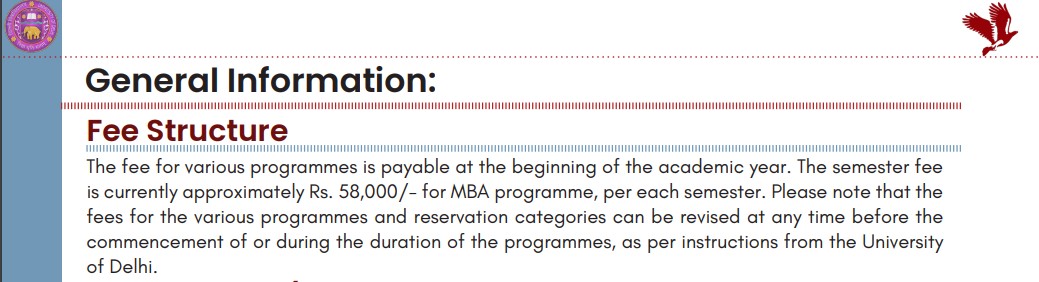 fee structure
