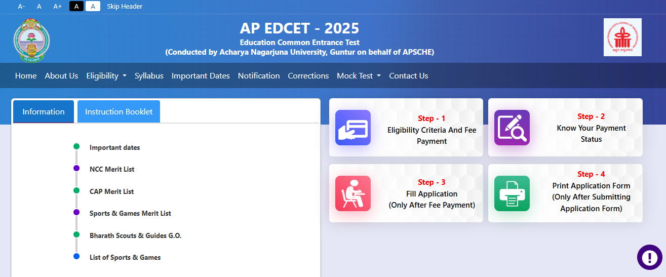 AP EDCET Registration