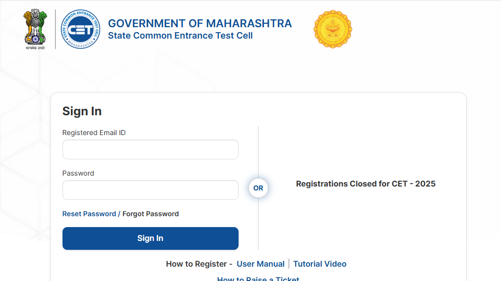 MHT CET Admit card Download