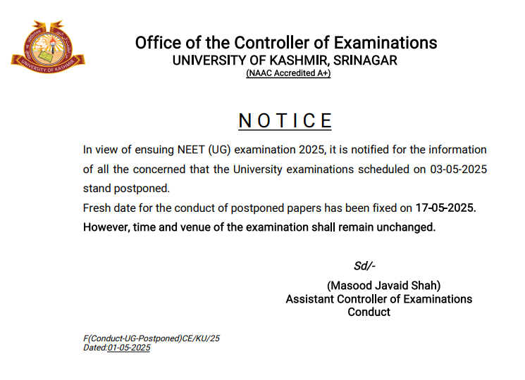 NEET UG Jammu and Kashmir
