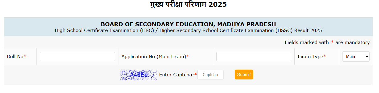 MP Board results