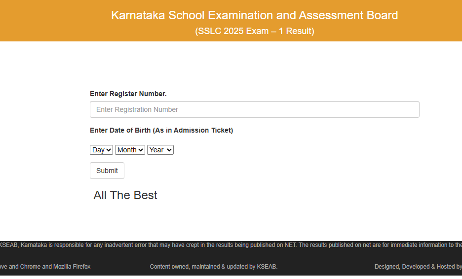 Karnataka SSLC Results