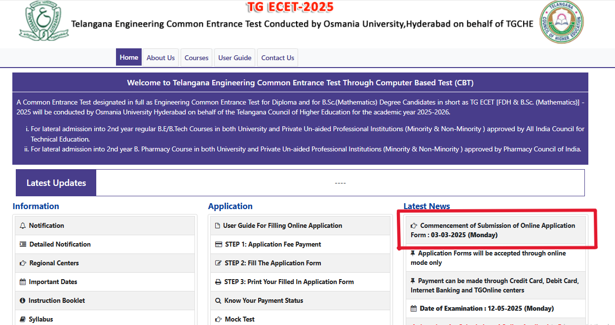 TS ECET Registration