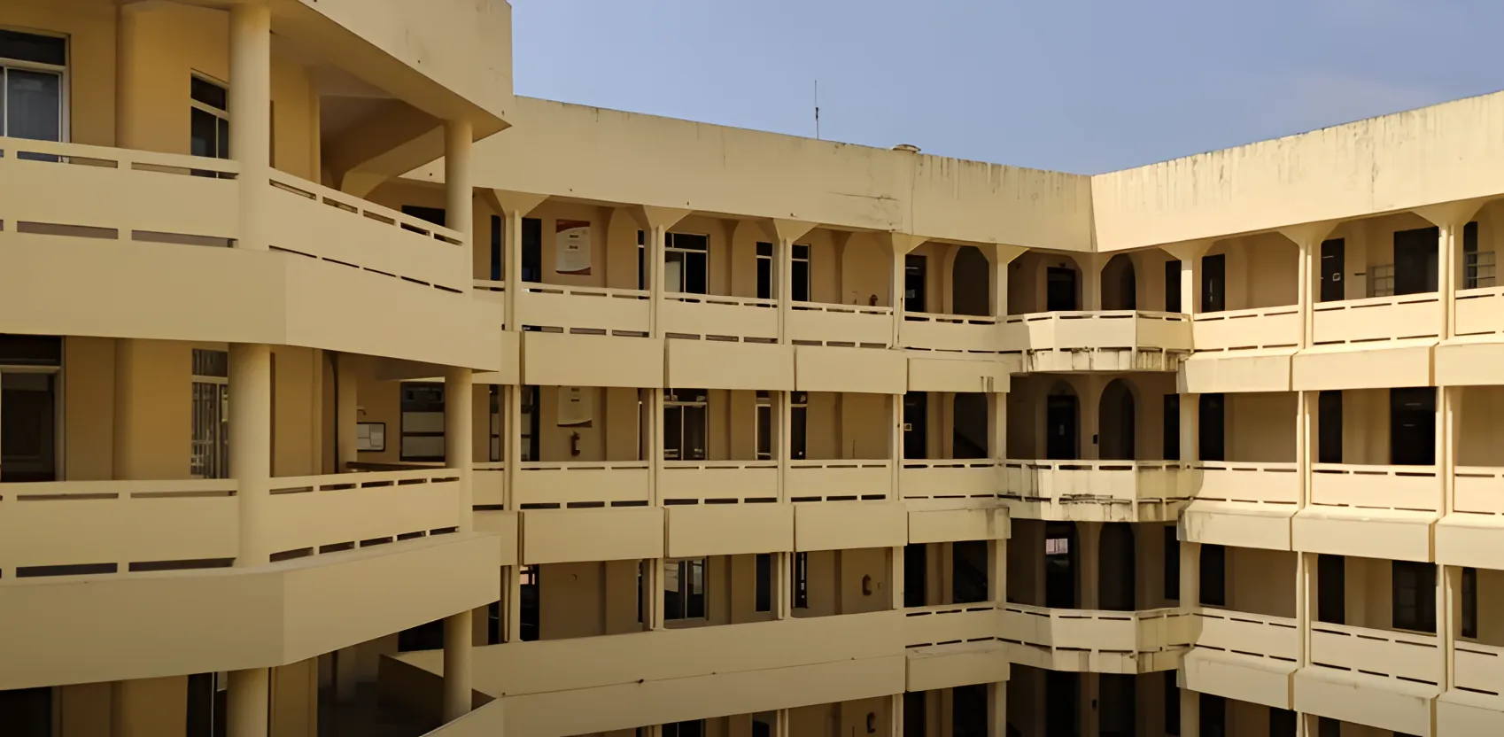 Inside Campus Building