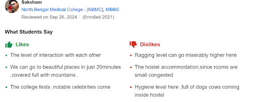 NBMCH Darjeeling Student Review