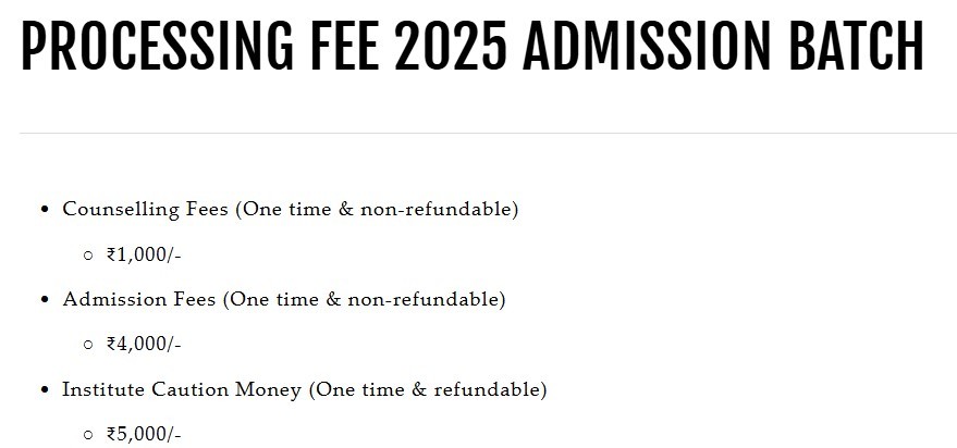 Fee Structure