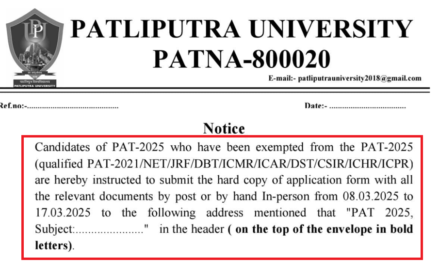 PPUP PhD Admission 2025