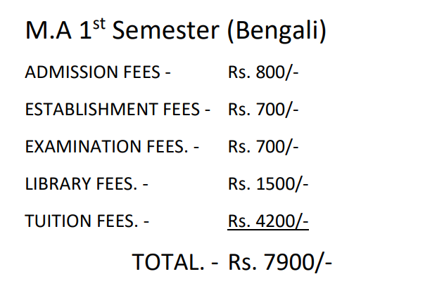 Rammohan College PG Fee Structure-