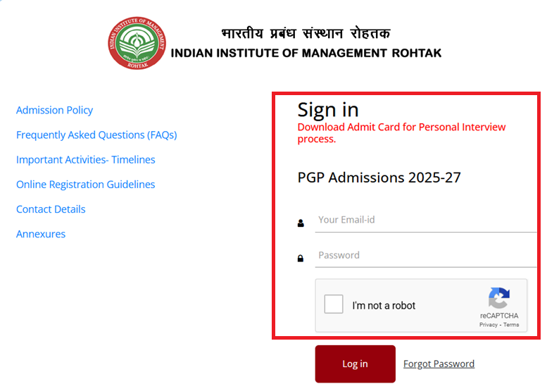 iim rohtak pgpm interview