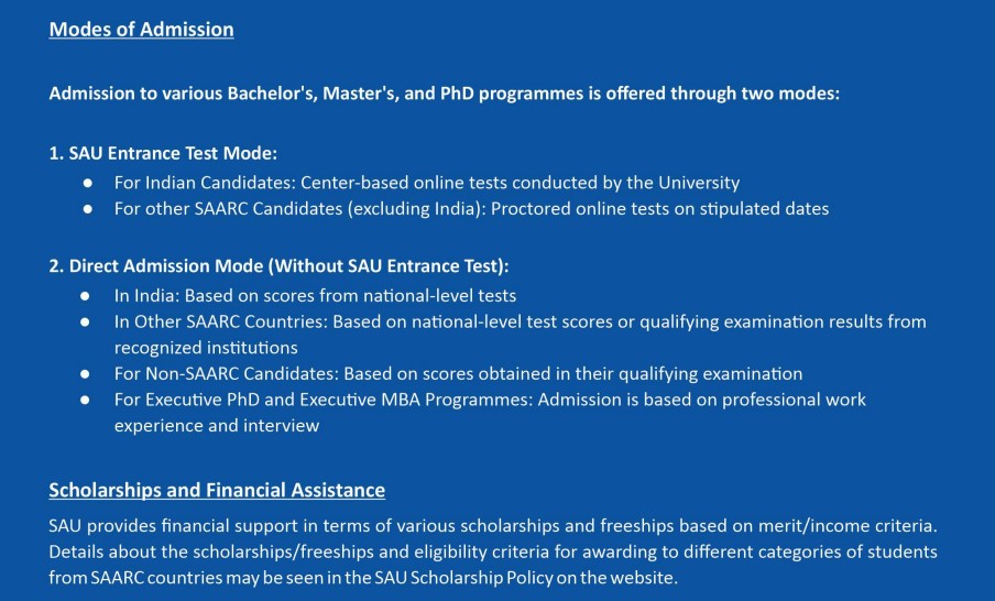 Fee Structure 2025 (As per website)-