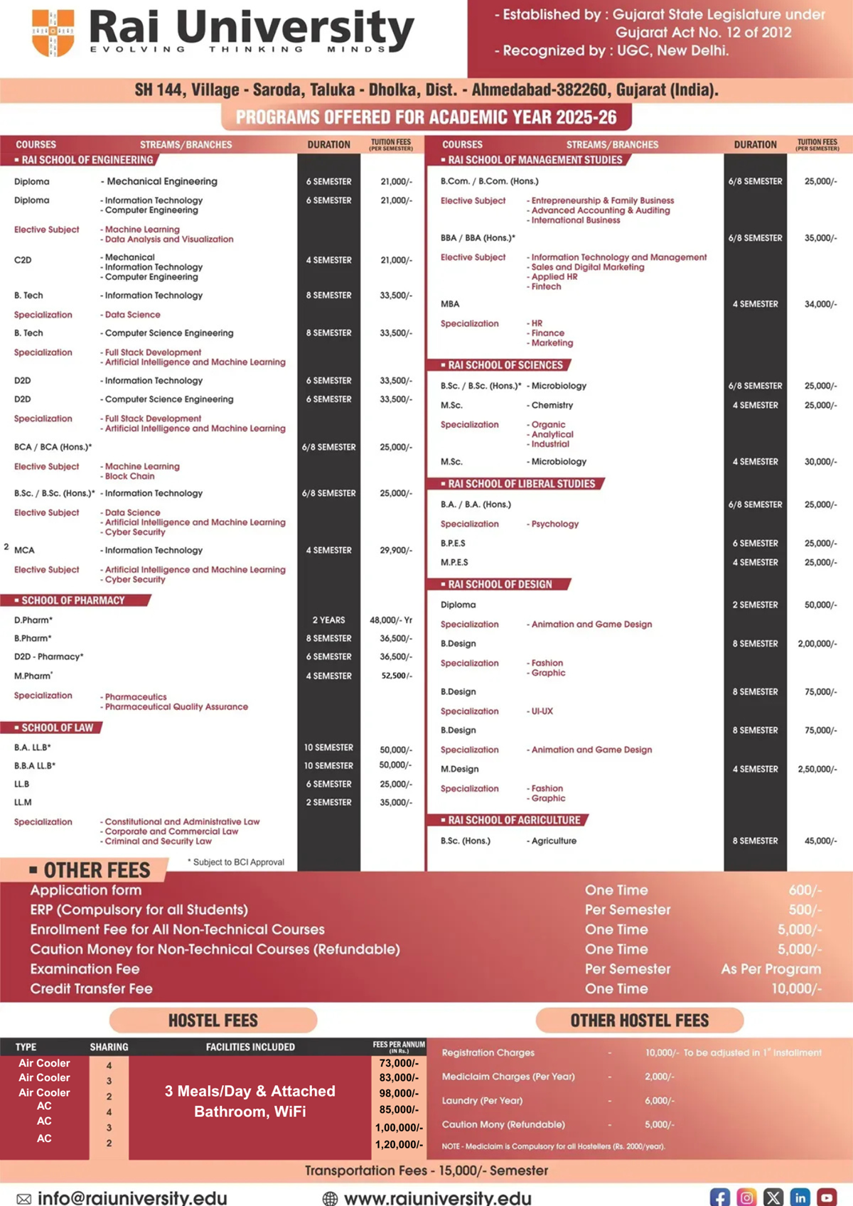 Fee Structure