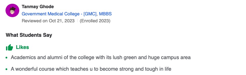 GMC Nagpur Student Review