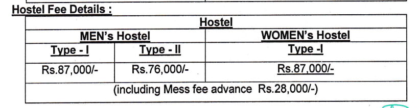 Hostel Fee-