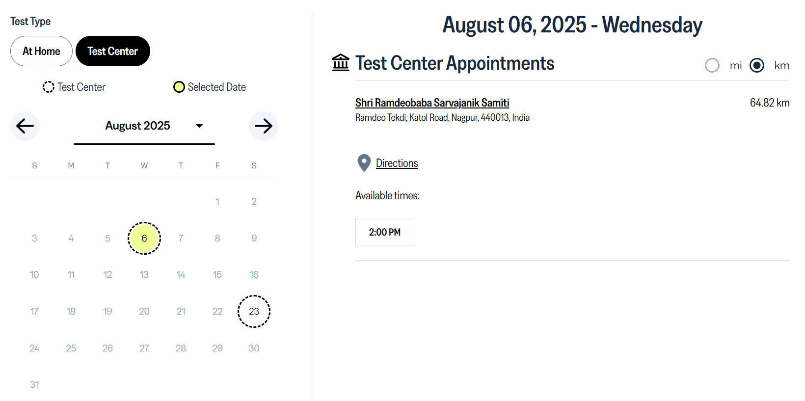 TOEFL Test Center and Timing