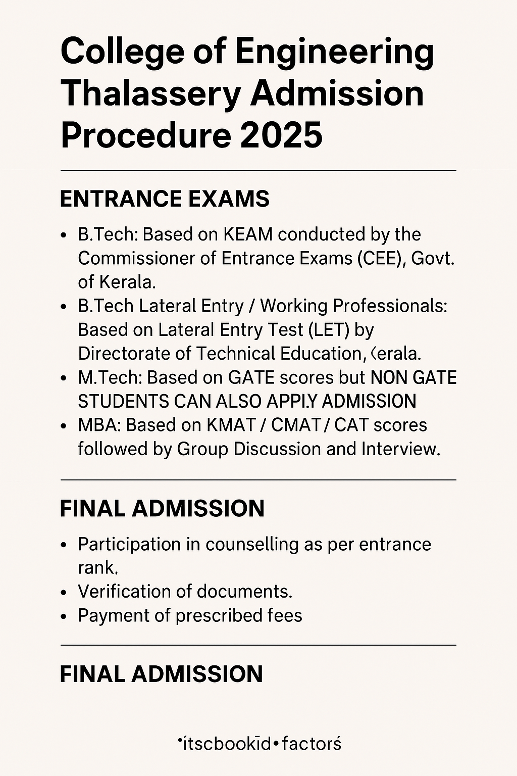 admission process