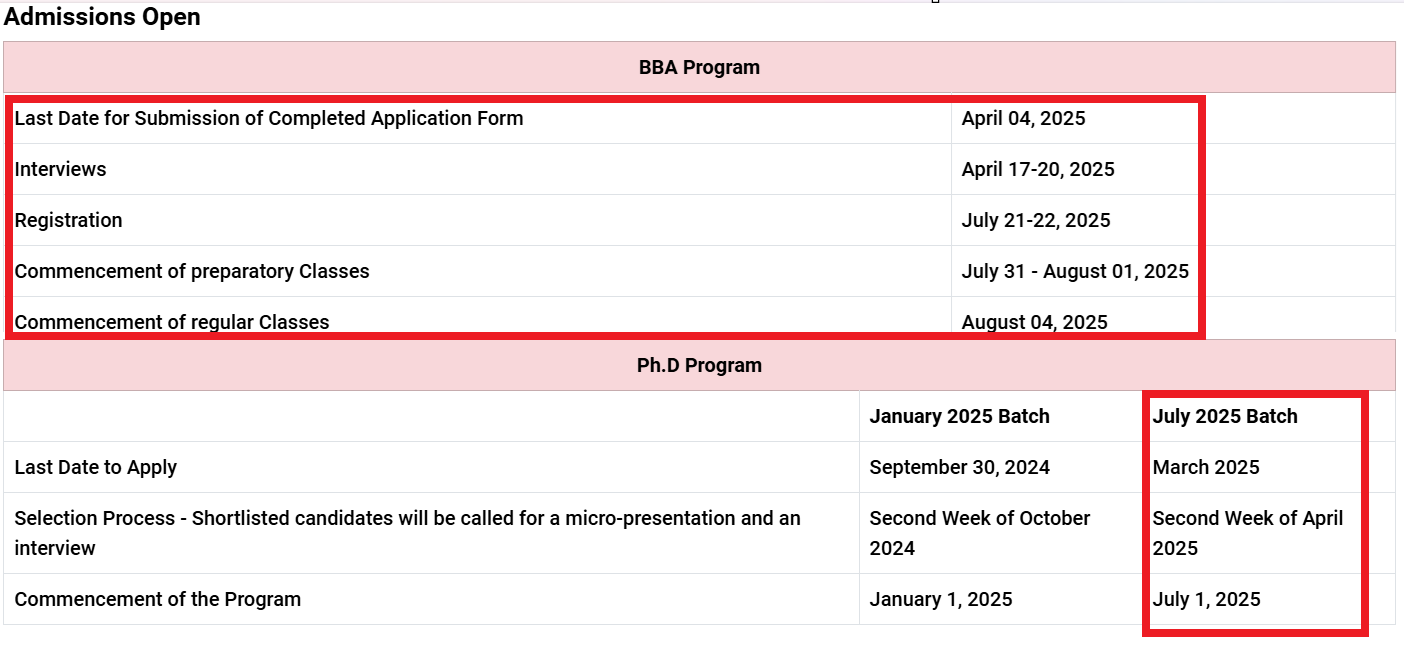 IBS Hyderabad BBA and PhD Admission for 2025 open