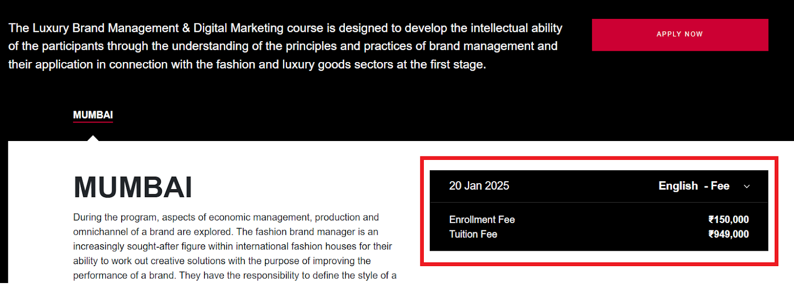 Istituto Marangoni Luxury Brand Management