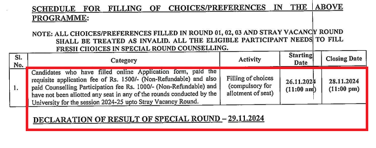 IPU Special round counselling for MBBS