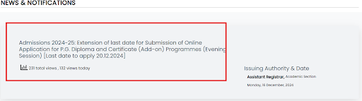 Pondicherry University PG Diploma