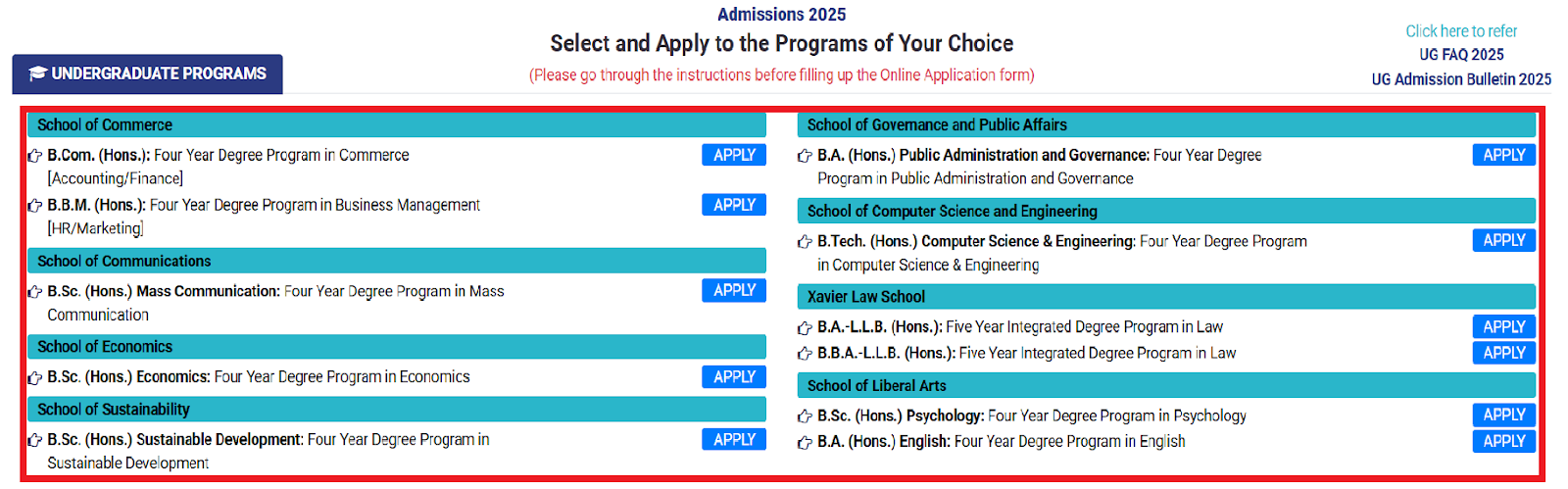 XIM University UG Admission 2025