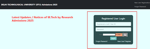 DTU Opens M.Tech And M.Tech By Research Admission, Check Details Here!