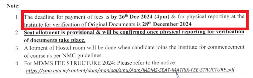 SMIMS MD/MS Second-Round Counseling Result