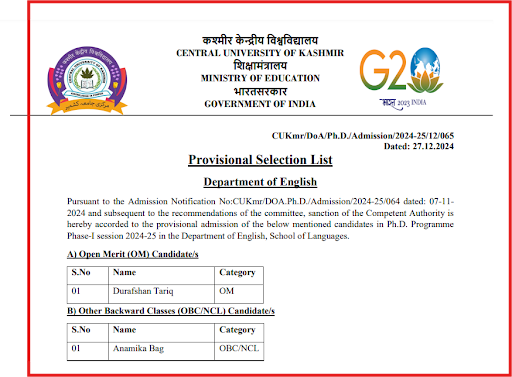 CUKmr Notice