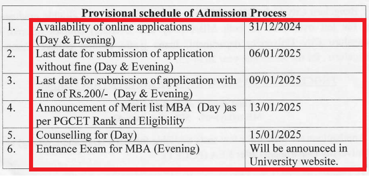 BCU MBA Admission