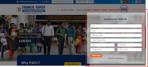 FXEC Application Portal