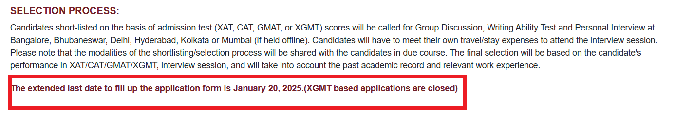 XIM admission 2025