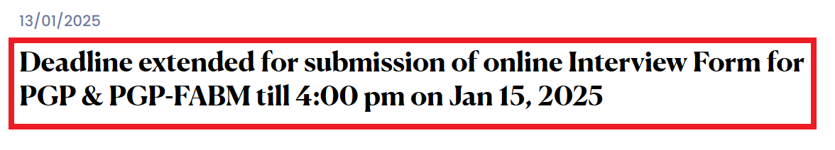 IIM Ahmedabad Extends PGP & PGP-FABM Interview Application Deadline