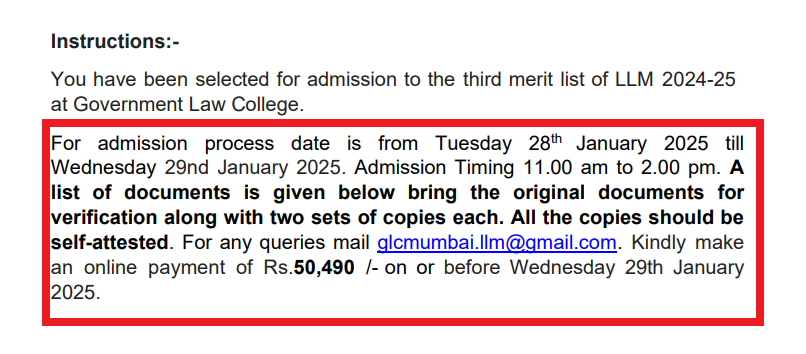 GLC Mumbai LLM Admission 2025