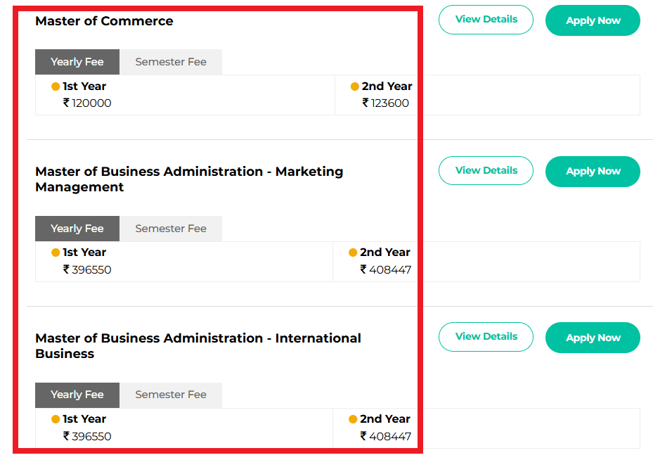 Sharda University Fee Structure 2025