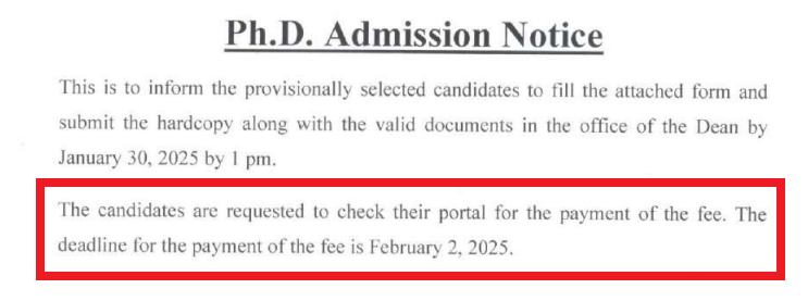 Delhi University PhD Selection List