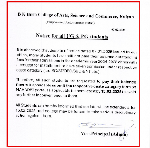 BKBC Notice