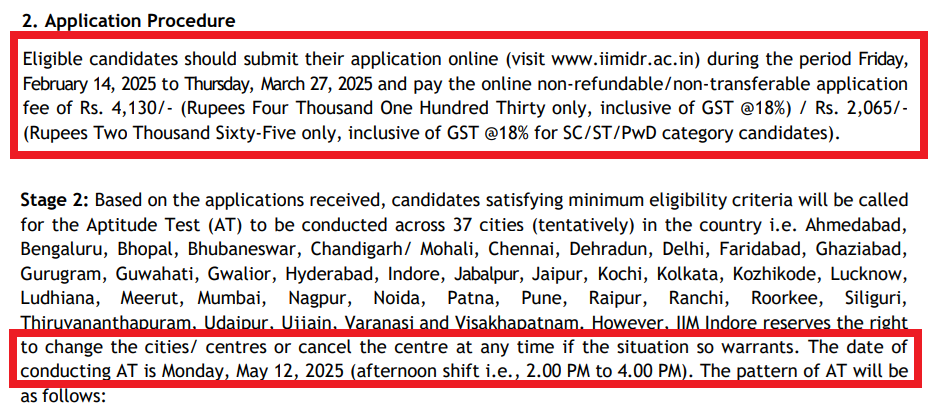 IIM Indore IPM Admission 2025-30