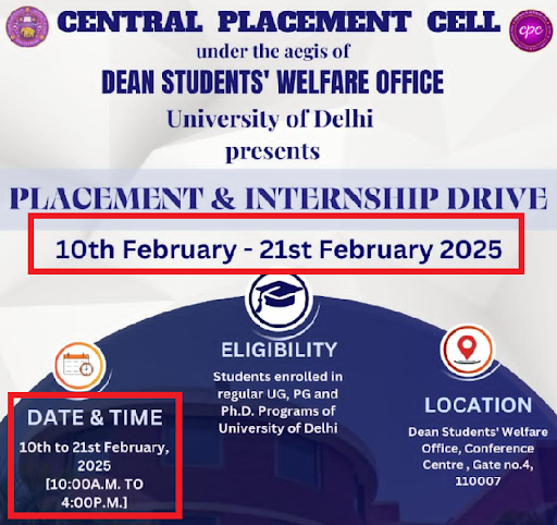DU Placement Drive 2025