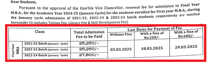 KSOU Admission Fee Payment Deadlines 2025