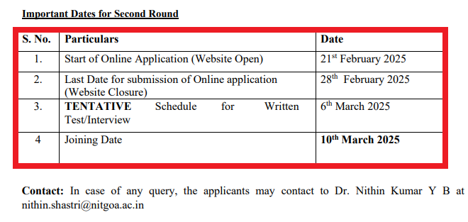 NIT Goa PhD Admission 2025