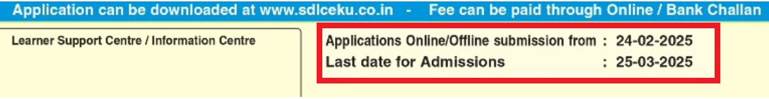 Kakatiya University UG/PG Admission 2025