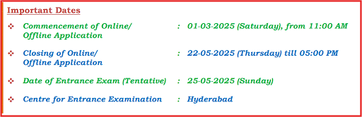CITD Diploma Admission Schedule