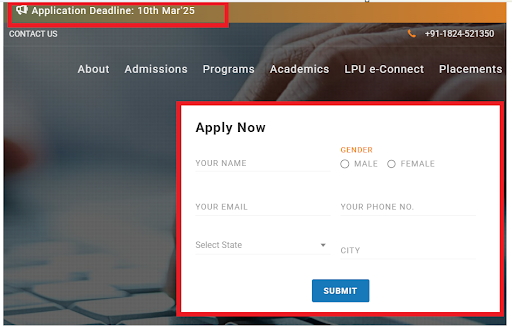 LPU UG/PG Admission 2025